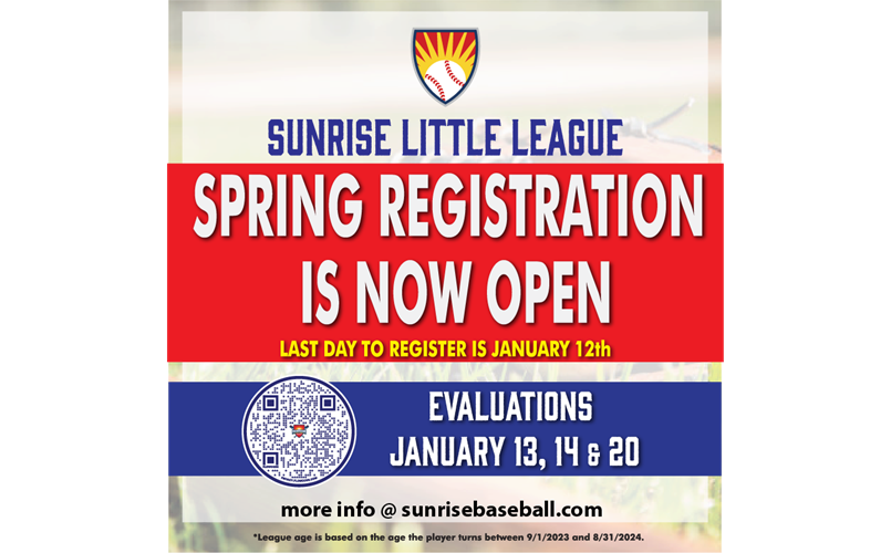 Register for Spring Baseball today!
