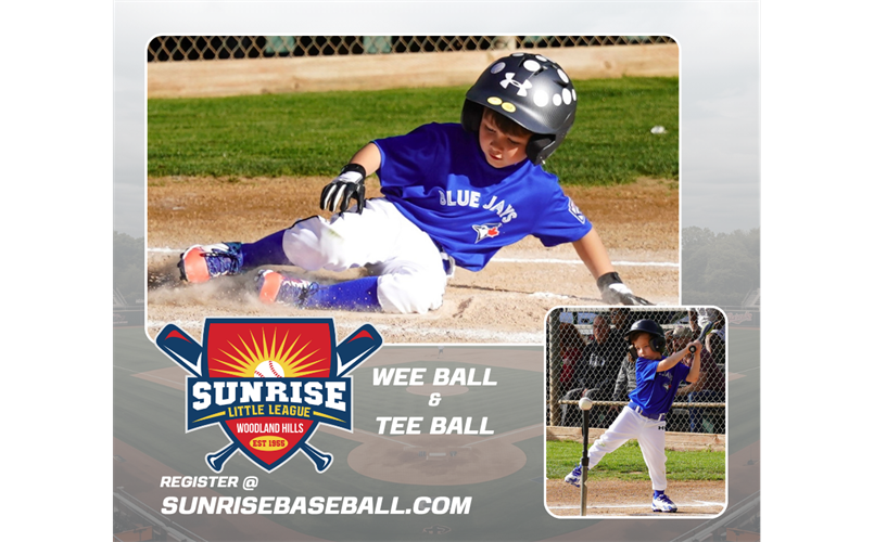 Sign Up for Wee Ball Tee Ball at Sunrise Little League!