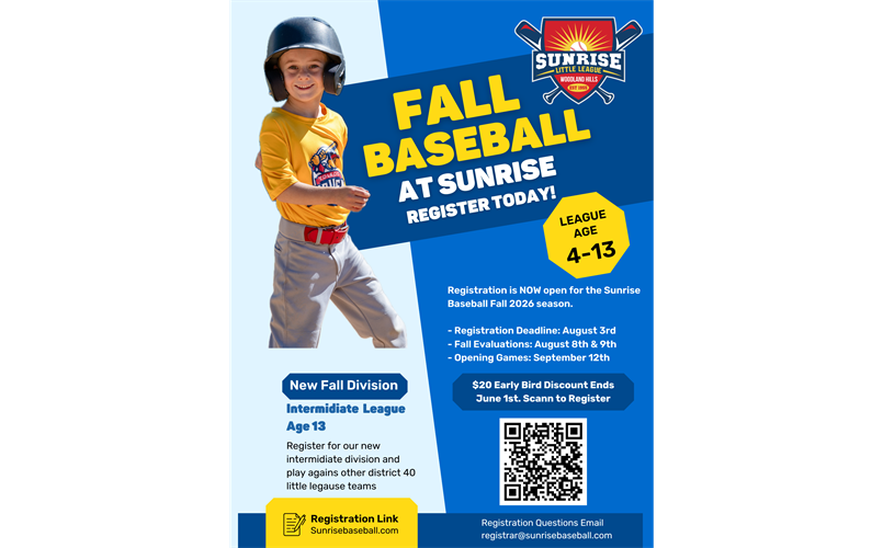 Fall Registration NOW OPEN!
