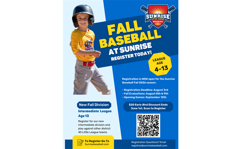 Fall Registration NOW OPEN!